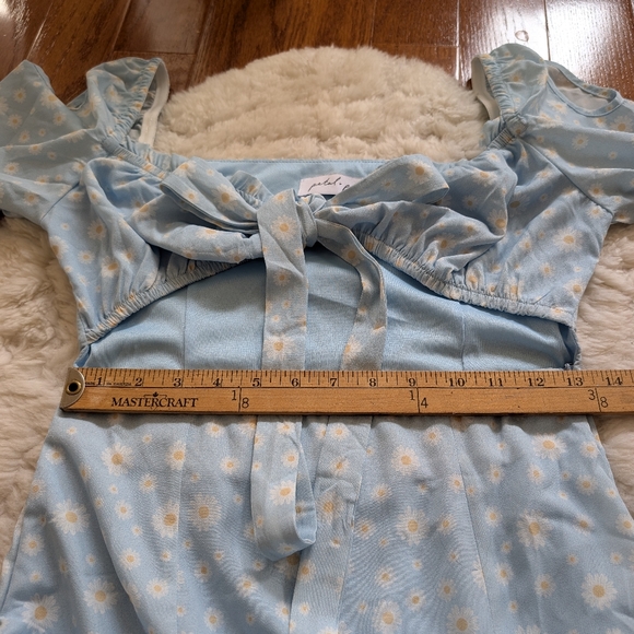 Petal + Pup Blue Floral Mini Dress 6 - Picture 10 of 12
